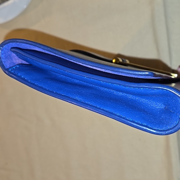 YSL Blue Clutch with Cardholder - Picture 8 of 11